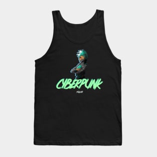 Cyberpunk Sci Fi Future Is Here 2077 Tank Top